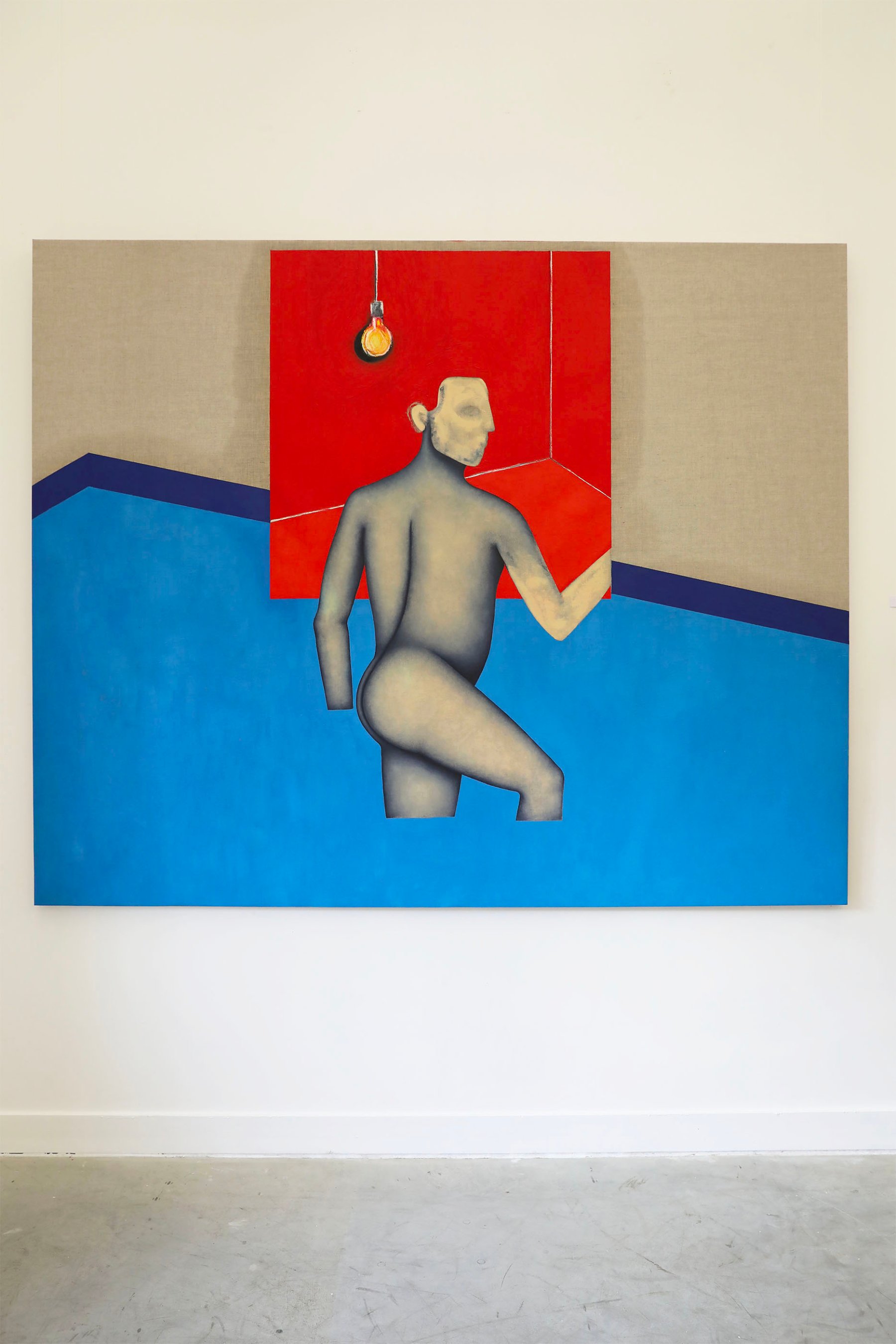 Clémence Martin, Au revoir le bleu, 2018, huile sur toile