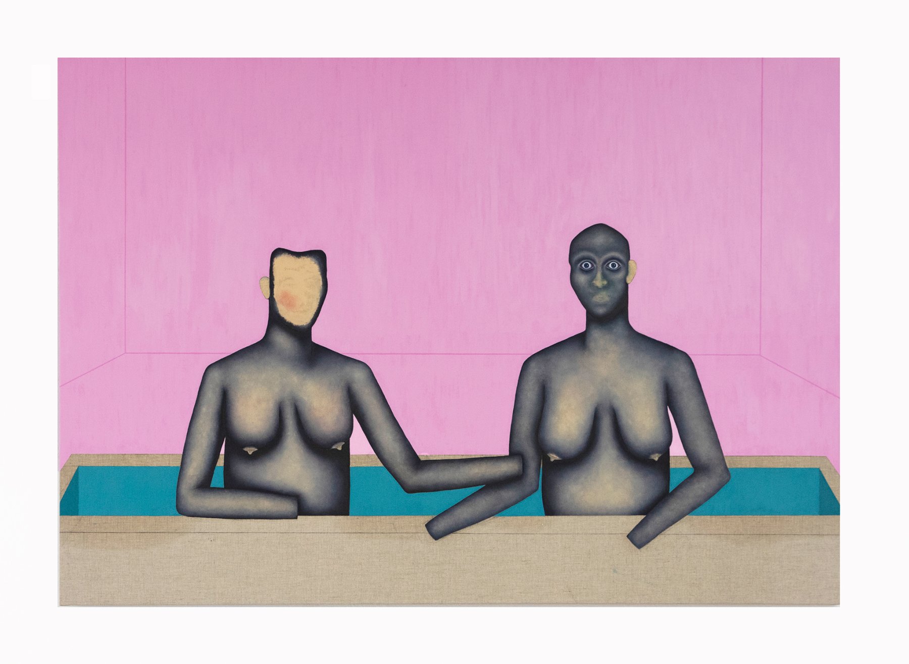 Clémence Martin, La pincée, 2018, huile sur toile