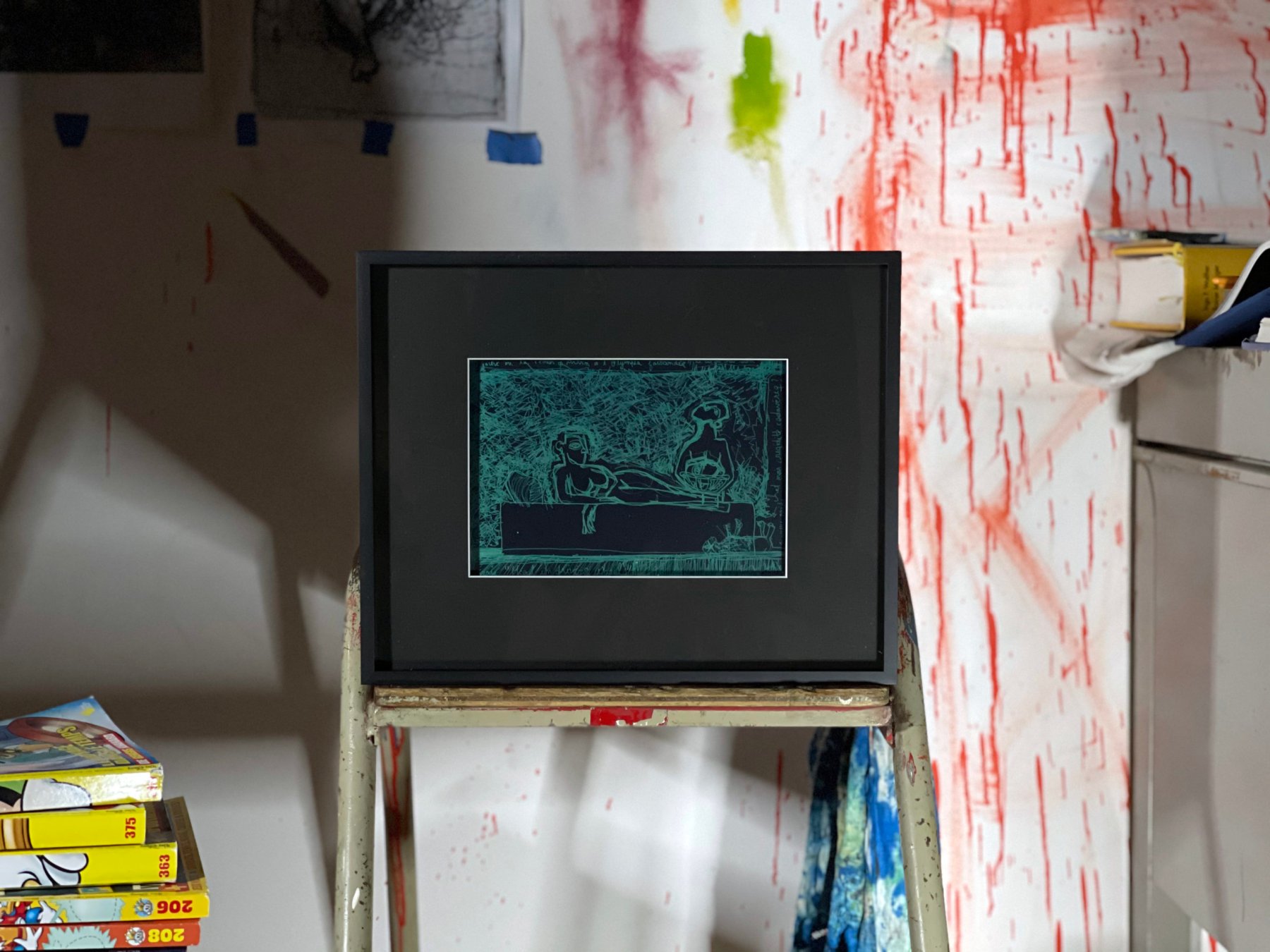 Clémence Martin, Jacere ou la Vénus d’Urbin à l’Olympia faisandée, 2020, tablette LCD 9″