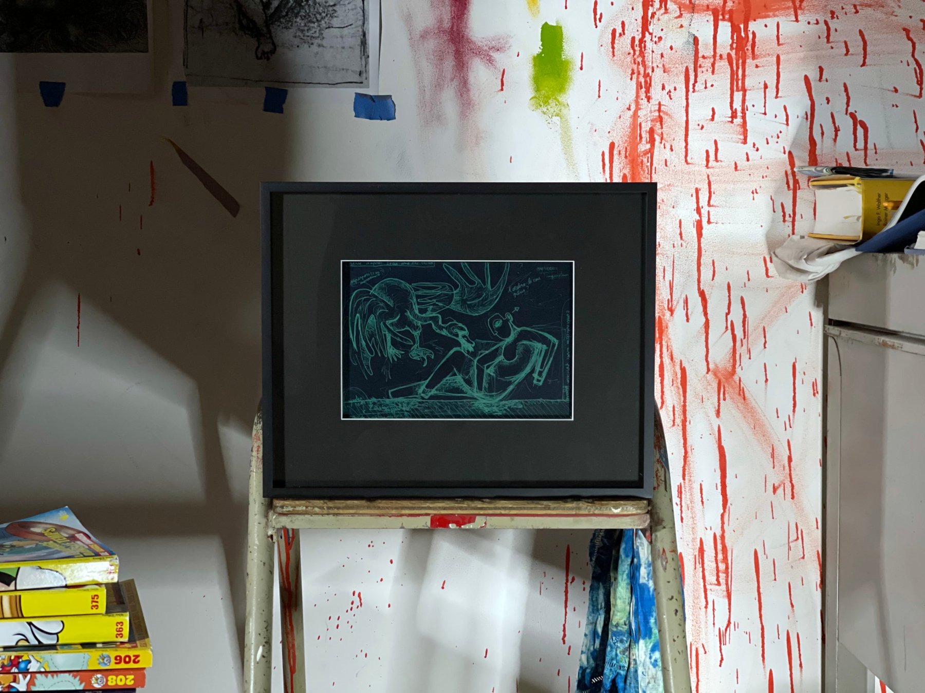 Clémence Martin, Eschyle à la Leda d’Ovide, 2021, tablette LCD 9″