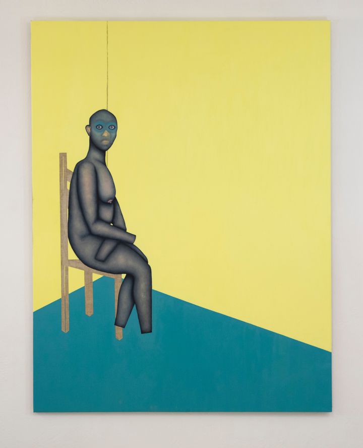 Clémence Martin, Salut le Jaune, 2017, huile sur toile