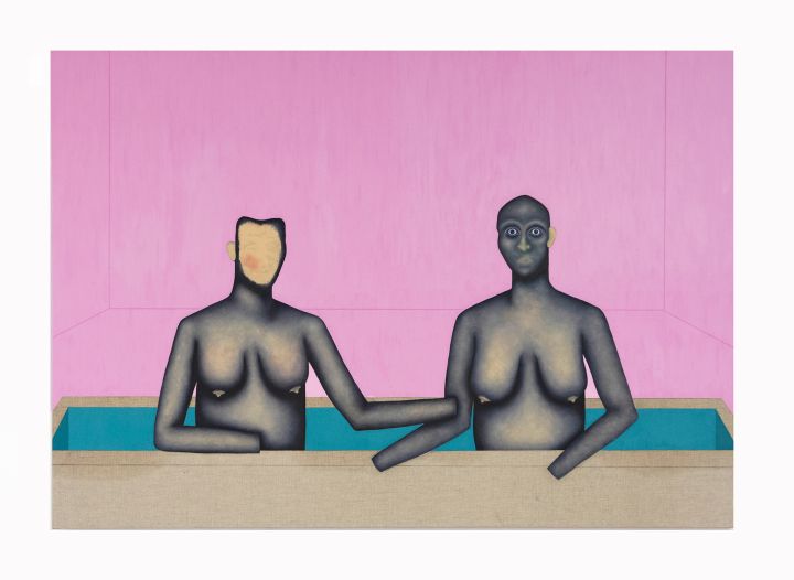 Clémence Martin, La pincée, 2018, huile sur toile
