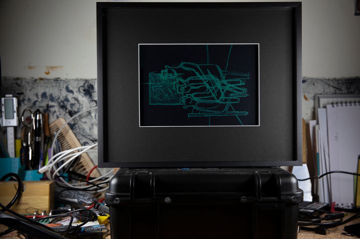 Clémence Martin, Thebes aux abords de la ville, 2019, tablette LCD 9″