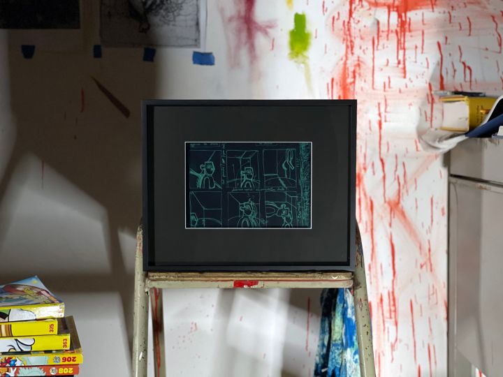 Clémence Martin, Recherche la chute soi même, 2020, tablette LCD 9″