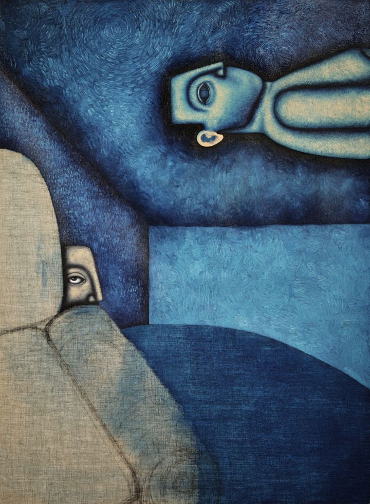 Clémence Martin, Ainsi parlait soi-même, 2021, huile sur toile
