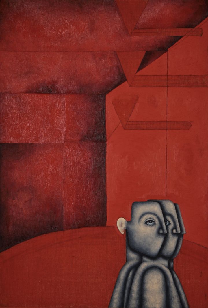 Clémence Martin, La chute soi-même, 2021, huile sur toile
